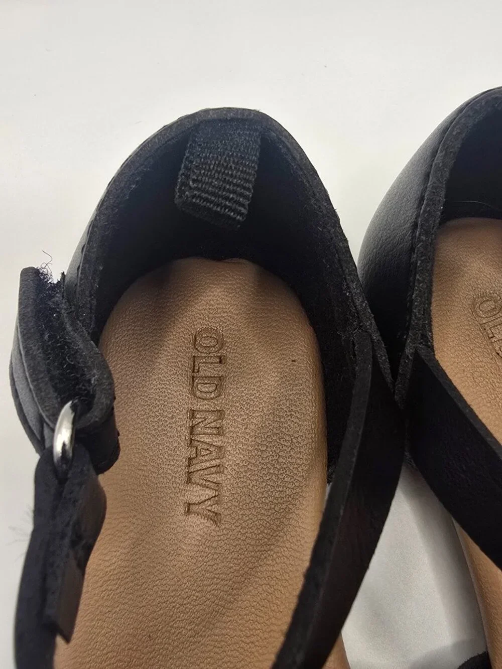 Faux-Leather Ankle-Strap Huarache Flats for toddler girls from Old Navy size 6